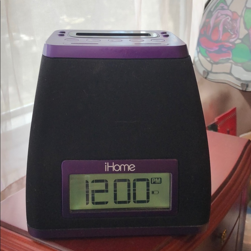 iHome speaker, iPod charger, alarm clock
